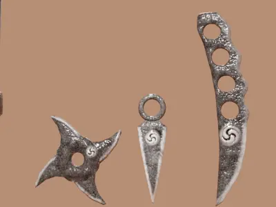 FANTASY WEAPON PACK 3D MODEL - GAME READY Low-poly 3D model
