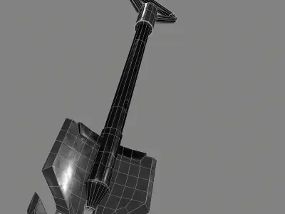 Stylized Shovel  Low-poly 3D model