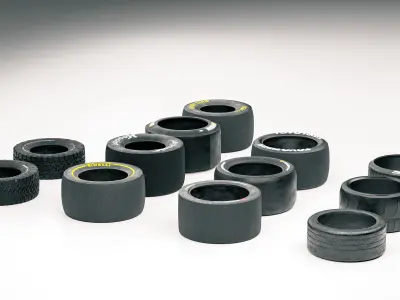 Ultimate Tire Package  Racing slicks-street-race-offroad 3D model