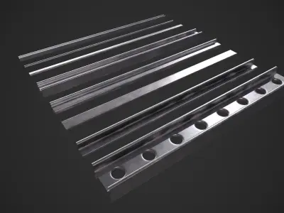 Generic Steel Beams Low-poly 3D model