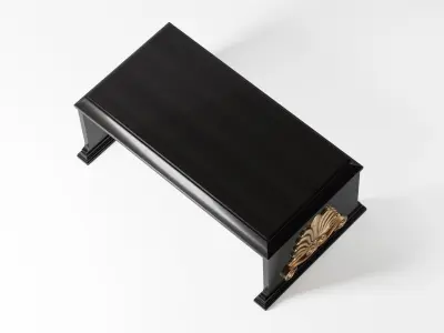 Classic coffee table with hand carved anthemion 3D model