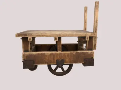 Old Factory Cart 3D model
