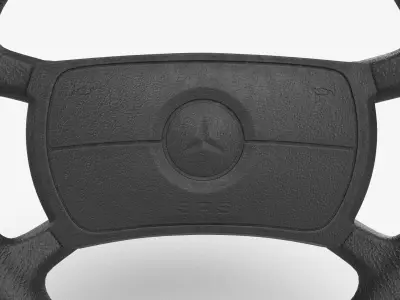 Mercedes-Benz 300 Series Steering Wheel Low-poly 3D model