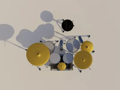 Drum set kit - kit 3D model