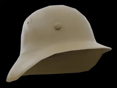 German M35 Afrika Korps Helmet Low-poly 3D model