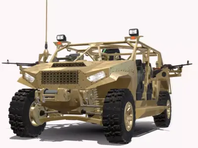 POLARIS DAGOR 4X4  Low-poly 3D model