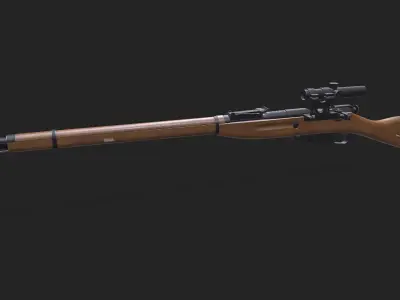 Mosin Nagant M91 Low-poly PBR Free low-poly 3D model
