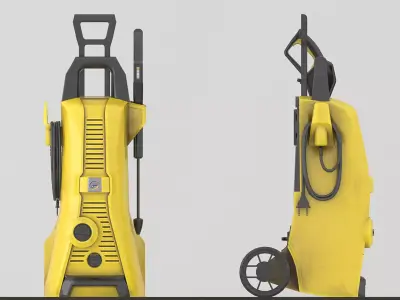 Low poly pressure washer Low-poly 3D model