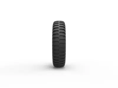 Military tire Scale 1 to 10 3D print model