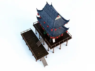Chinese house 3D model by mohkkf
