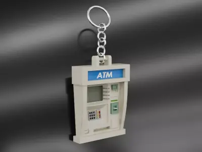 ATM Keychain 3D Model 3D model