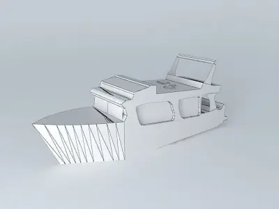 Boat not coast of Santos 3D model
