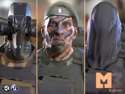 Soldier Marine 2 Low-poly 3D model