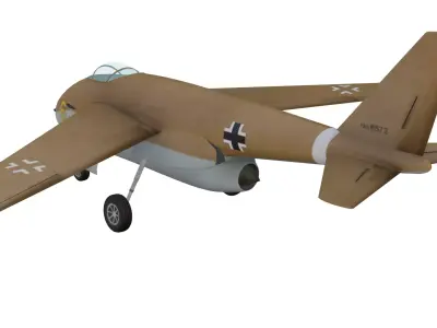 Messerschmitt P1101 Low-poly 3D model