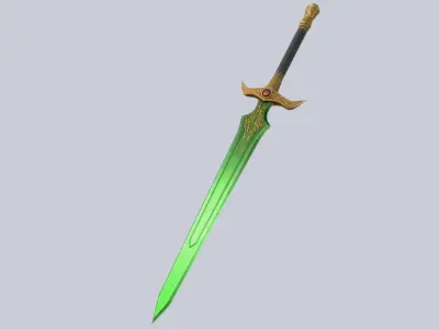 Nature blade Low-poly 3D model buy