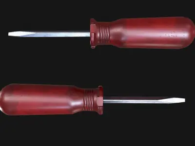 Screwdriver Low-poly 3D model 6