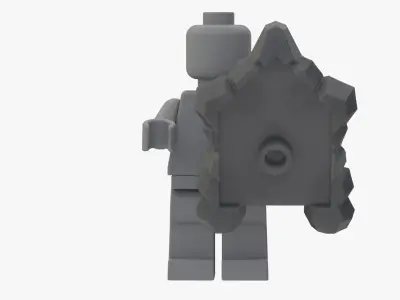Lego Realsize Shield Low-poly 3D model