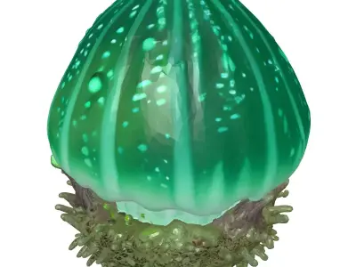 Bioluminescent Fantasy Plant 3D model