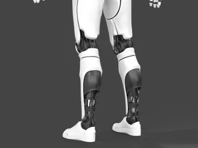 Male Cyborg Robot 3D model