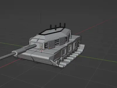 war tanker kifaru Low-poly 3D model