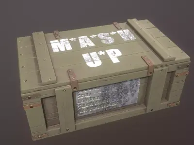 Militry Crate Free low-poly 3D model