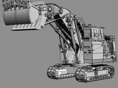 Excavator TEREX O K RH400 3D model