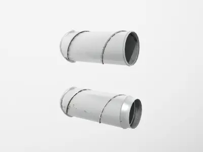 Aluminium pipes collection 3D model