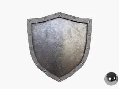 Warrior medival shield Low-poly 3D model
