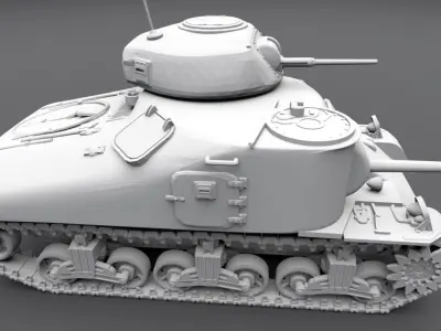 M3 Grant Cast Hull Scale model 3D print model