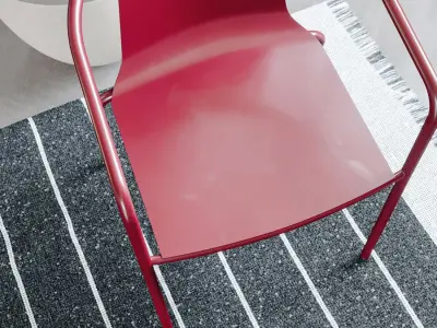  Replica iSiMAR Cafe Armchair Model, Red 