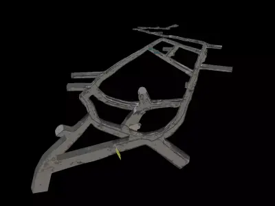 UE5 Underground Mine Tunnel Scene 3D model