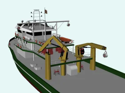 Fishing Vessel 3D model