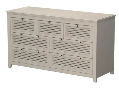 SHUTTER 7-DRAWER DRESSER 3D model