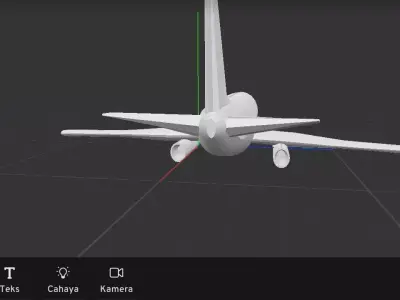 B737 200 low poly  Low-poly 3D model