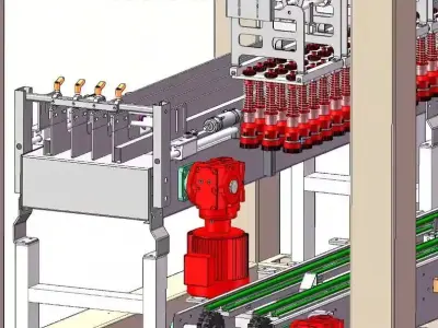 Robotic Grab Type Carton Packing Machine for Bottles and Cans 3D model