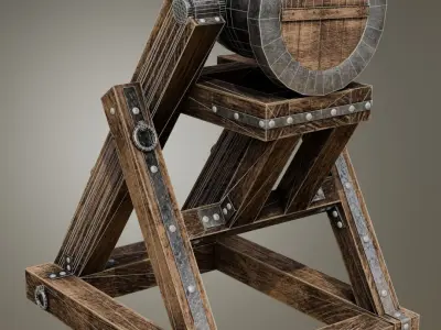 Medieval Petard Low-poly 3D model