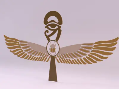 Egyptian Symbols - 014 Low-poly 3D model