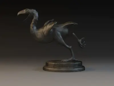 Moa prehistoric animals sculptures  sculptures  decorations 3D model