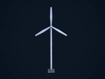 Turbine Wind Low-poly 3D model