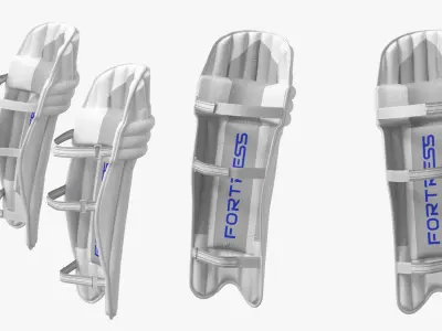 Fortress Cricket Batting Pads Pair 3D model