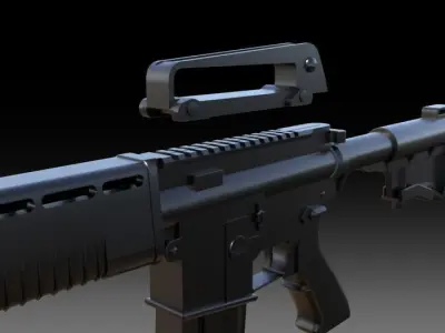 T91 Assault Rifle 3D model