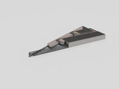 The Nuclear and Caithness Archive modern building Low-poly 3D model