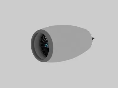 Aircraft engine 3D model by gogan