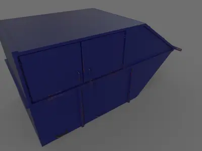 Garbage container 10m3 Low-poly 3D model