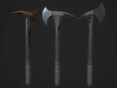 Modern Axe 02 Low-poly 3D model