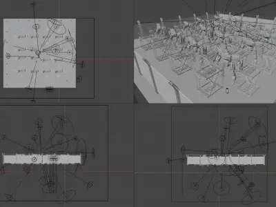 Mech Hangar VFX Low-poly 3D model