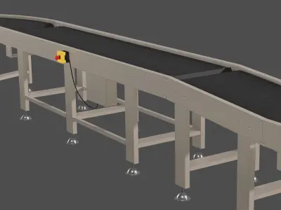 Conveyor Low-poly 3D model