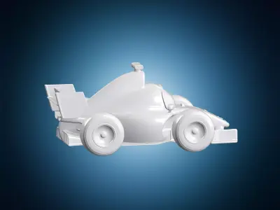 Chibi F1 Racing Car 3D print model