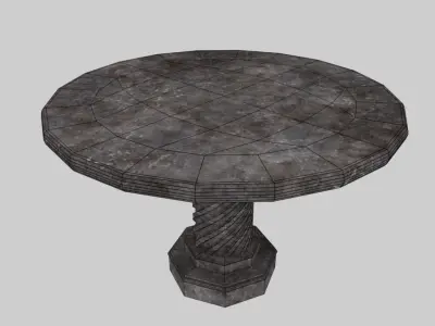 Low-poly stone table Low-poly 3D model