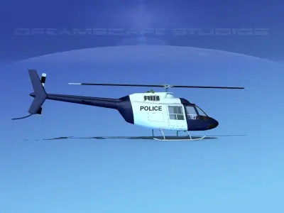 Bell 206 Police 3D model